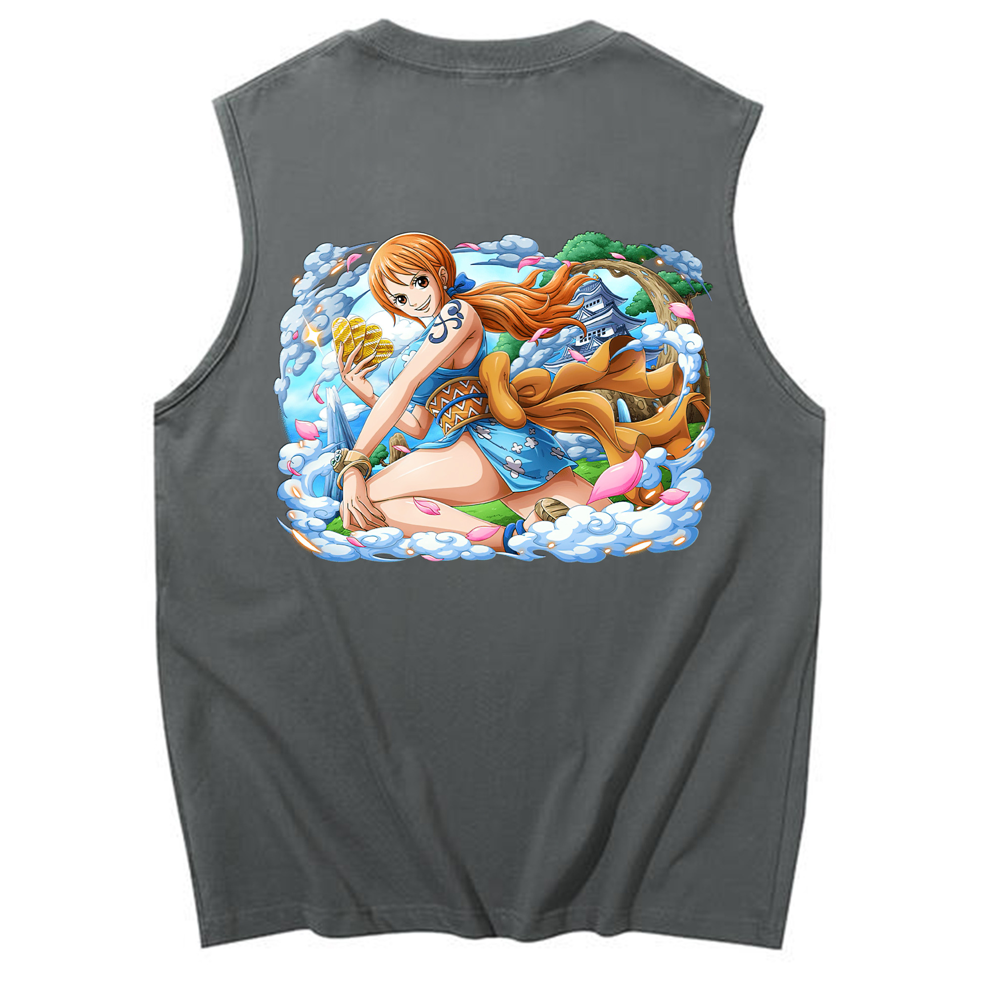 ワンピース ナミ ONE PIECE Nami コットン100％タンクトップ（背面プリント）